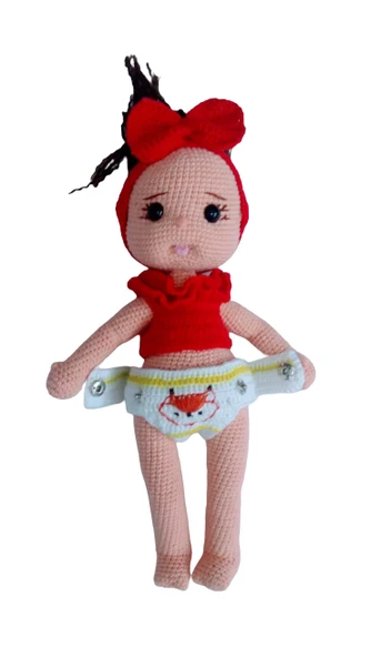 Bezli Bebek Amigurumi Organik Oyuncak ürün görseli 1