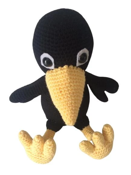 Sevimli Karga Amigurumi Organik Oyuncak - Resim 2