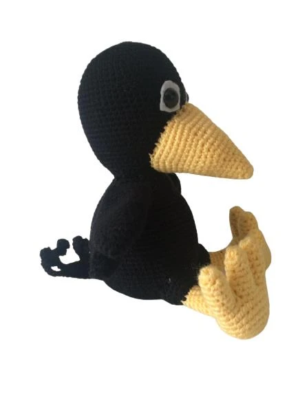 Sevimli Karga Amigurumi Organik Oyuncak - Resim 4