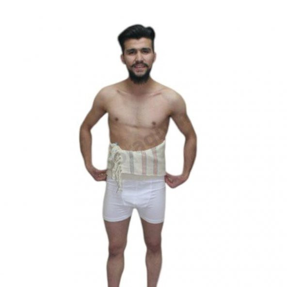 Saçakli Örme Yün Dolama Kuşak Bel Ağrisi Bel Fıtığı ürün görseli 1