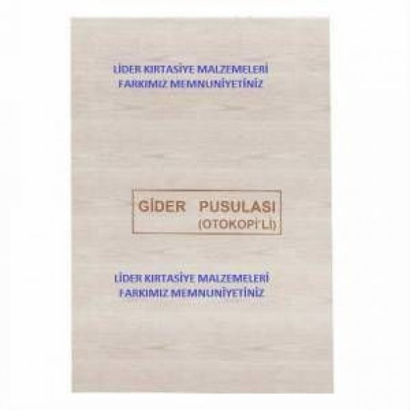Dilman Gider Pusulası 2 Nüsha Otokopili ürün görseli 1
