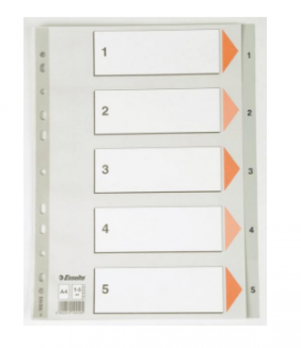 ESSELTE SEPARATÖR A4 1-5 RAKAM SLT-100103 ürün görseli 1