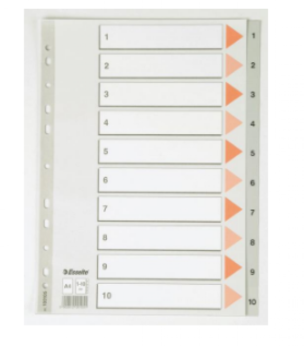 ESSELTE SEPARATÖR A4 1-10 RAKAM SLT-100105 ürün görseli 1