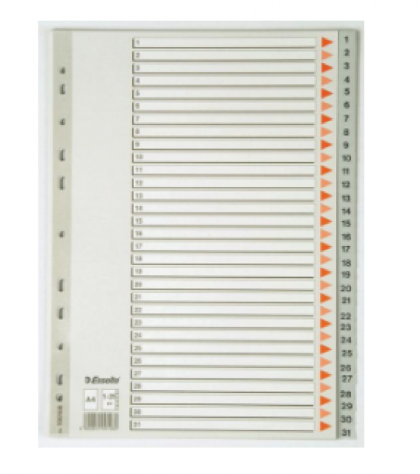ESSELTE SEPARATÖR A4 1-31 RAKAM SLT-100108 ürün görseli 1