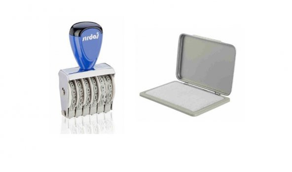 SIRDAŞ NUMARATÖR SET 5MM 6 HANE 1656 + ISTAMPA TABLASI ürün görseli 1