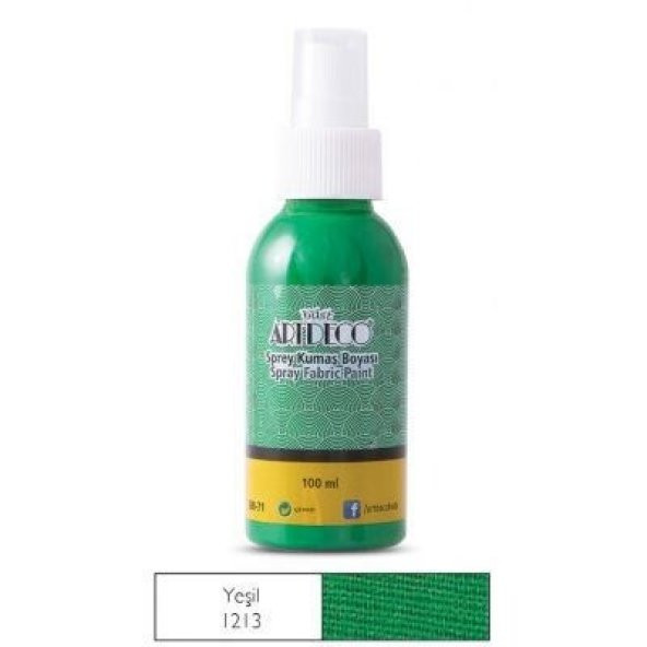 ARTDECO SPREY KUMAŞ BOYASI YEŞİL 1213 100 ML ÜCRETSİZ KARGO ürün görseli 1