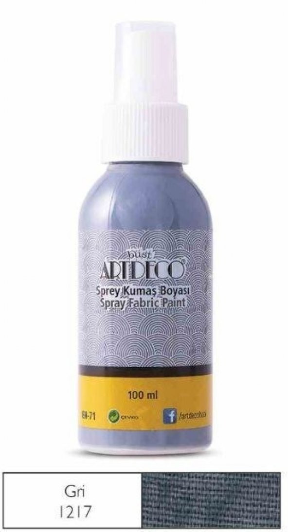 ARTDECO SPREY KUMAŞ BOYASI BEYAZ 1219 100 ML ÜCRETSİZ KARGO ürün görseli 1