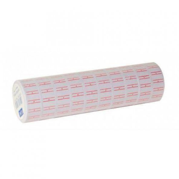 KRAF MOTEX FİYAT ETİKETİ BEYAZ ÇİZGİLİ 12 X 21MM ÜCRETSİZ KARGO ürün görseli 1