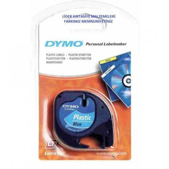 DYMO LETRATAG PLASTİK ETİKET MAVİ 59426 ÜCRETSİZ KARGO ürün görseli 1