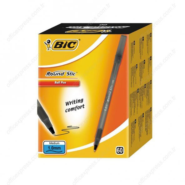 Bic Round Stic Tükenmez Kalem Siyah 60lı Paket Ücretsiz Kargo ürün görseli 1