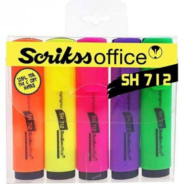 Scrikss SH712 Fosforlu Kalem 5li Ücretsiz Kargo ürün görseli 1