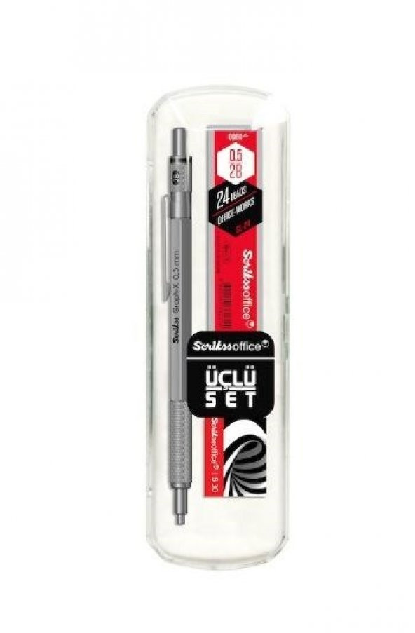 SCRIKSS GRAPH-X VERSATİL KALEM 3LÜ SET 0.5MM SATEN GRİ ürün görseli 1
