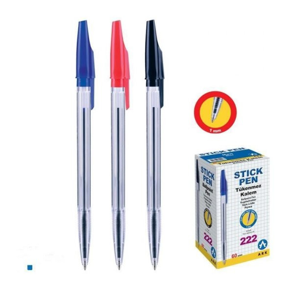 Tükenmez Kalem Ark 222 Büro Mavi 1 Adet Fiyatıdır ürün görseli 1