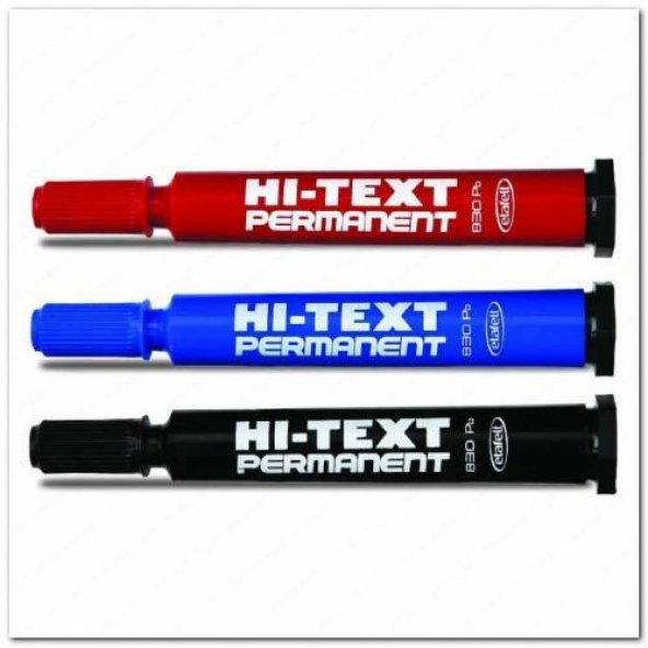 HI-TEXT 830 PB YUVARLAK UÇLU PERMANENT MARKER KOLİ KALEMİ 3 RENK ürün görseli 1