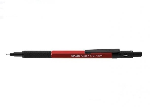 SCRIKSS VERSATİL KALEM METAL GRAPH-X 0,7MM KIRMIZI ÜCRETSİZ KARGO ürün görseli 1