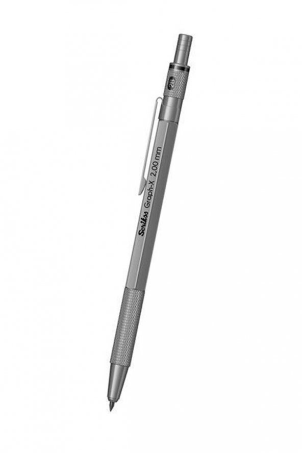 SCRIKSS GRAPH X VERSATİL MEKANİK KURŞUN KALEM 2MM UÇ - KURŞUN GRİ ürün görseli 1