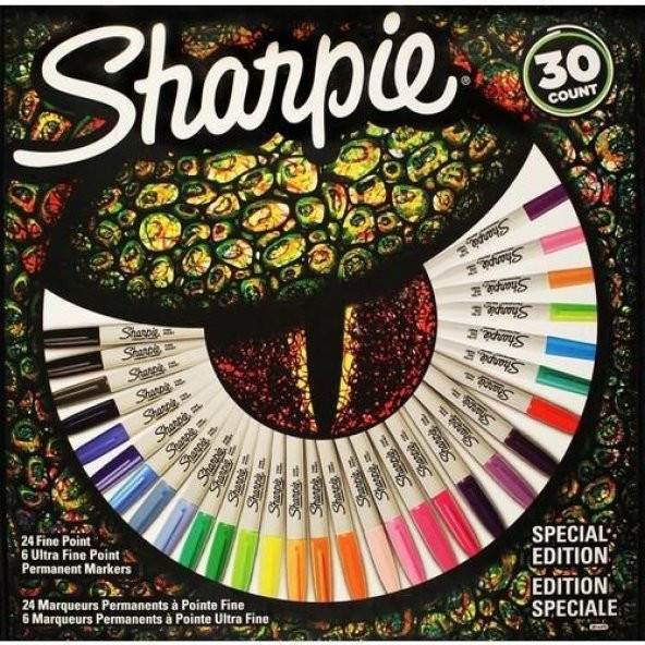 Sharpie Fine Permanent Markör Karışık 30lu Kertenkele ürün görseli 1