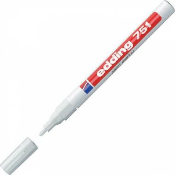 Edding 751 Paint Marker BEYAZ Boya Kalemi Yuvarlak Uç ürün görseli 1