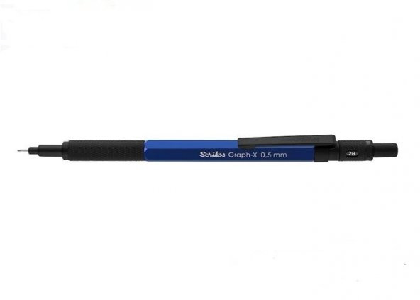SCRIKSS VERSATİL KALEM METAL GRAPH-X 0,5MM MAVİ ÜCRETSİZ KARGO ürün görseli 1