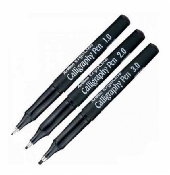 ARTLINE KALİGRAFİ KALEMİ 1/2/3 MM 3Ü BİR ARADA ÜCRETSİZ KARGO ürün görseli 1