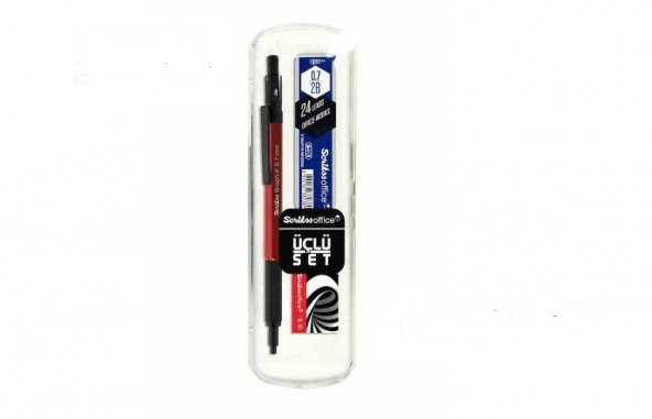 SCRIKSS GRAPH-X VERSATİL KALEM 3LÜ SET 0.7MM KIRMIZI ürün görseli 1