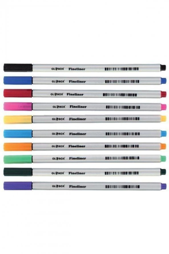 Globox Fineliner Keçe Uçlu Kalem 10 Renk Pvc Kutu ürün görseli 1