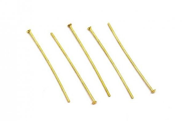 Nikel Kaplama Düz Takı Çivisi Sarı 1Kg 24mm ürün görseli 1