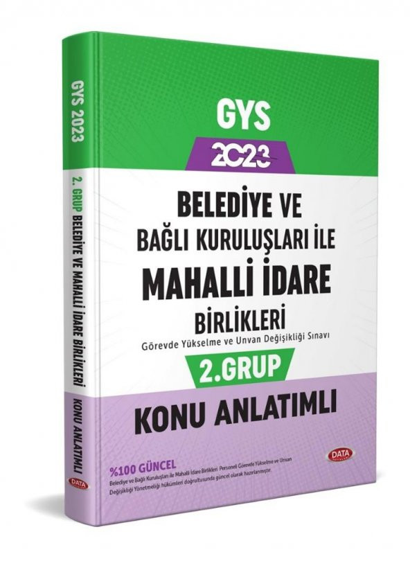 2023 Belediye ve Bağlı Kuruluşları İle Mahalli İdare Birlikleri 2. Grup Konu Anlatımlı Data Yayınları ürün görseli 1