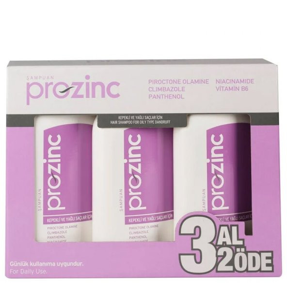 Prozinc Şampuan 3 AL 2 ÖDE 300 ml Mor ( Kepeğe Karşı ) ürün görseli 1