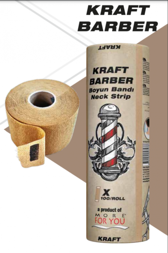 More For You Kraft Barber Boyun Bandı 5li Paket (100 Adet) ürün görseli 1