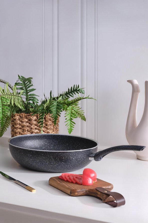 Wok Tava 28 Cm Granit Derin Vok Tavası ürün görseli 1