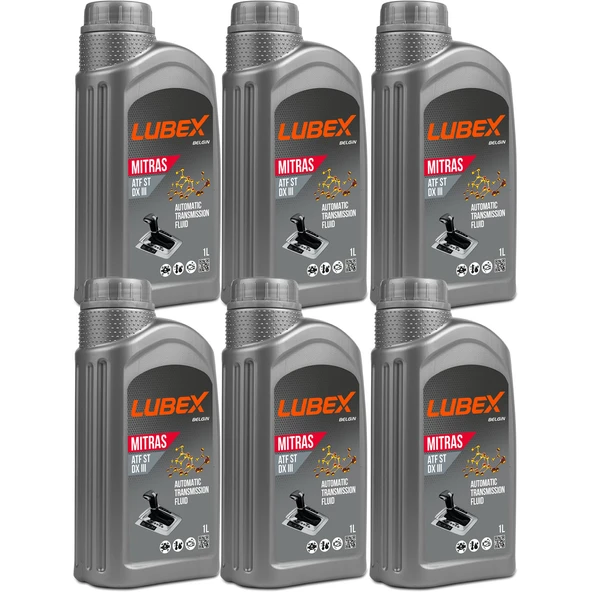 Lubex Mitras ATF ST DEXRON III 1 Lt Otomatik Şanzıman Yağı (6 Adet) ürün görseli 1