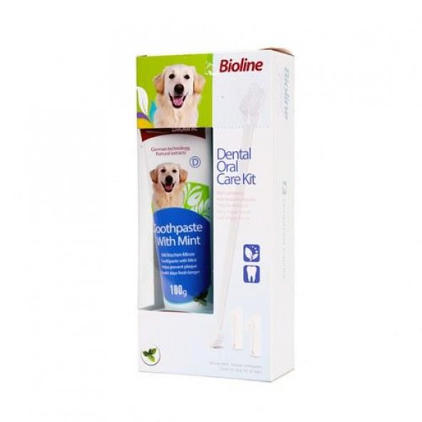 Bioline Nane Aromalı Köpek Ağız Bakım Seti 100 Gr ürün görseli 1