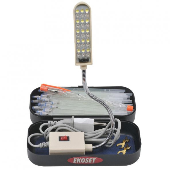 Ekoset Ultraviyole UV Led Lamba ve 100 Adet İnce Tip UV Kalem Set ürün görseli 1
