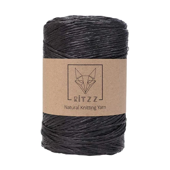 Polyester Yıkanabilir Kağıt İp Siyah ürün görseli 1