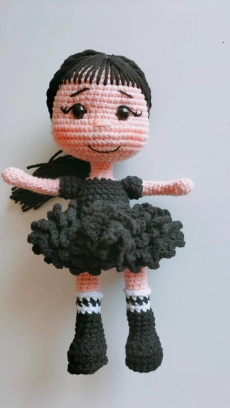 Minyatür Wednes Bebeği Amigurumi Organik Oyuncak ürün görseli 1
