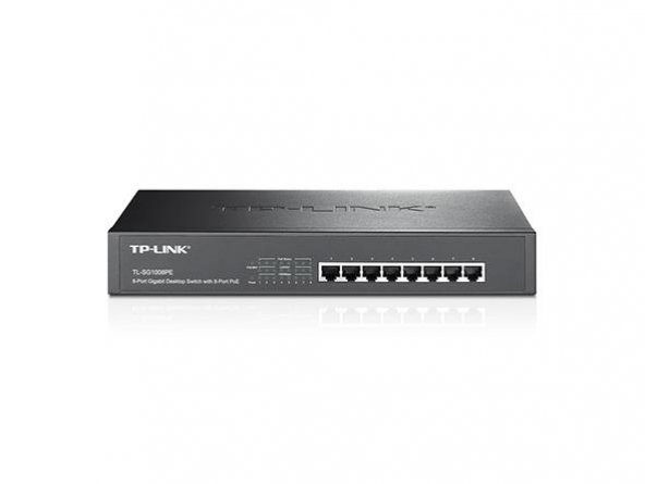 TP-Link TL-SG1008P 8 Port Gigabit 4 port Poe 53W Switch Çelik Kasa ürün görseli 1