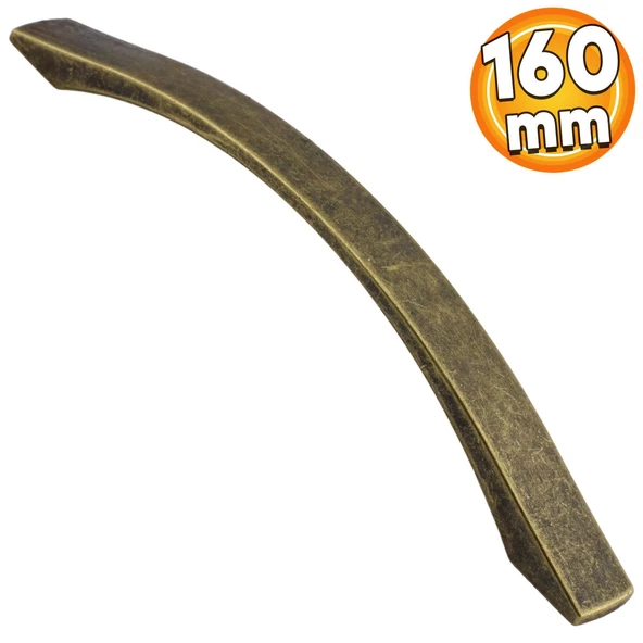 Berilay (160 mm - 16 cm) Eskitme Antik Sarı Metal Mobilya Mutfak Çekmece Dolap Kulpu Kulbu Kulpları ürün görseli 1