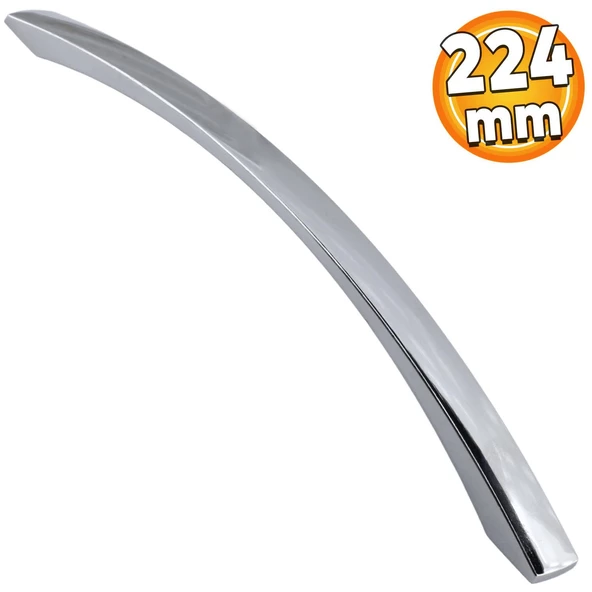 Berilay (224 MM - 22.4 CM) Mobilya Mutfak Çekmece Dolabı Dolap Kulpu Kulbu Krom Metal Kulpları ürün görseli 1