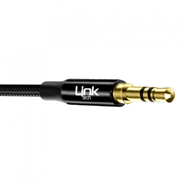 LinkTech A586 Type-C - 3.5mm AUX Kablo 1mt Siyah - Resim 2