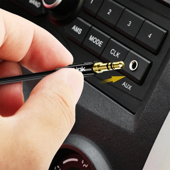 LinkTech A586 Type-C - 3.5mm AUX Kablo 1mt Siyah - Resim 4