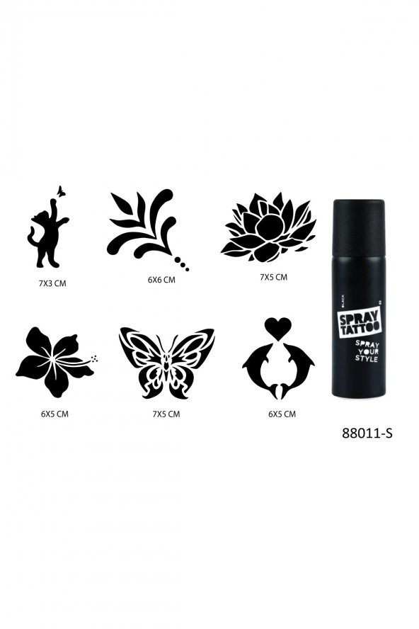 Zarif Modeller Spray Tattoo Geçici Sprey Dövme Seti ürün görseli 1