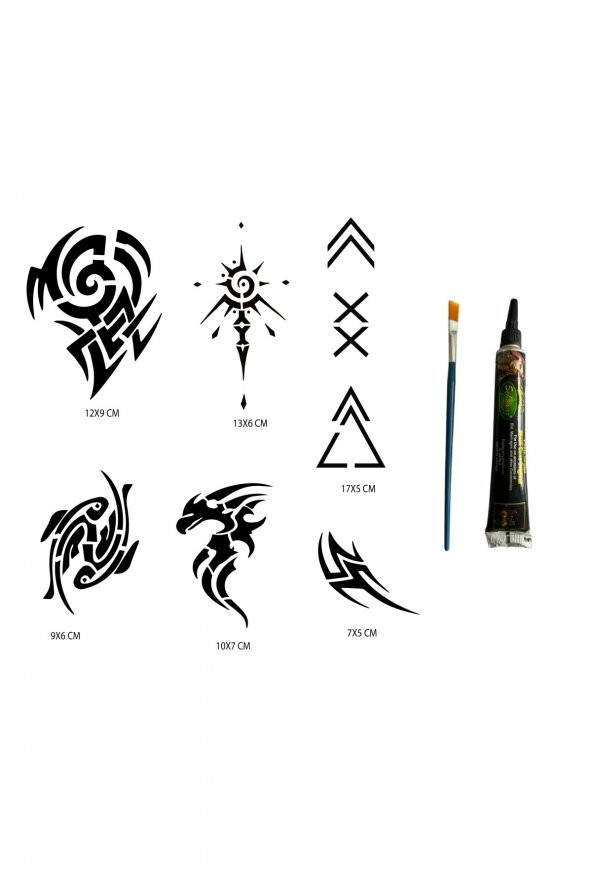 Tribal Modeller Hint Kınasıyla Geçici Dövme Seti ürün görseli 1