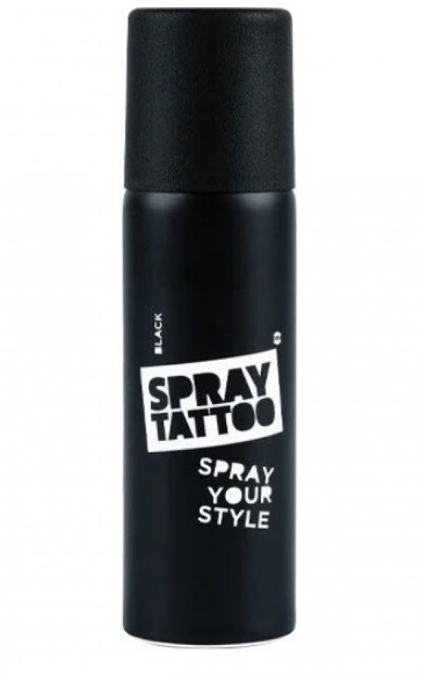 Spray Tattoo Siyah Geçici Sprey Dövme Şablon hediyeli ürün görseli 1