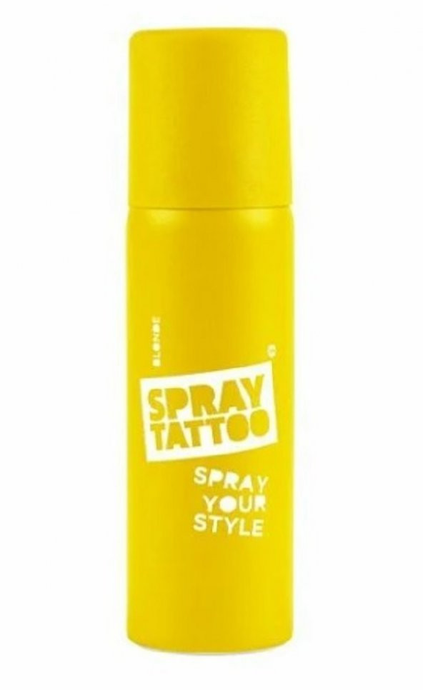 Spray Tattoo Sarı Geçici Sprey Dövme Şablon hediyeli ürün görseli 1