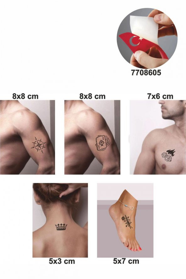 Rota ve Şans Desenleri Hint Kınası ile Geçici Dövme Yapma Seti ürün görseli 1