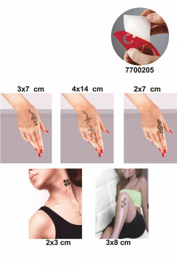 El Ayak Süsleme Desenleri Kına ile Geçici Dövme Yapma Seti ürün görseli 1