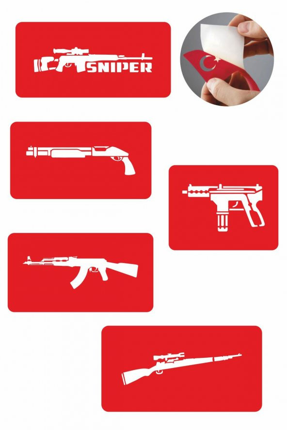 Silah Modelleri Dövme Şablonu Kına Deseni ürün görseli 1