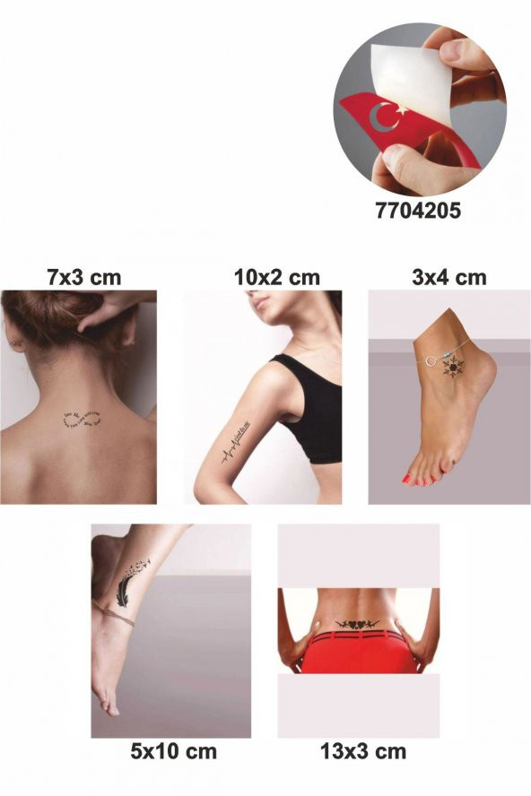 Hayat Yaşamaktır 5 Adet  Geçici Dövme Kına Şablonu ürün görseli 1