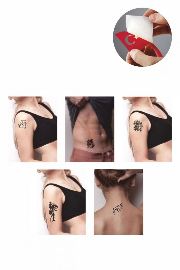 Vahşi Desenler Hint Kınası ile Geçici Dövme Yapma Seti ürün görseli 1
